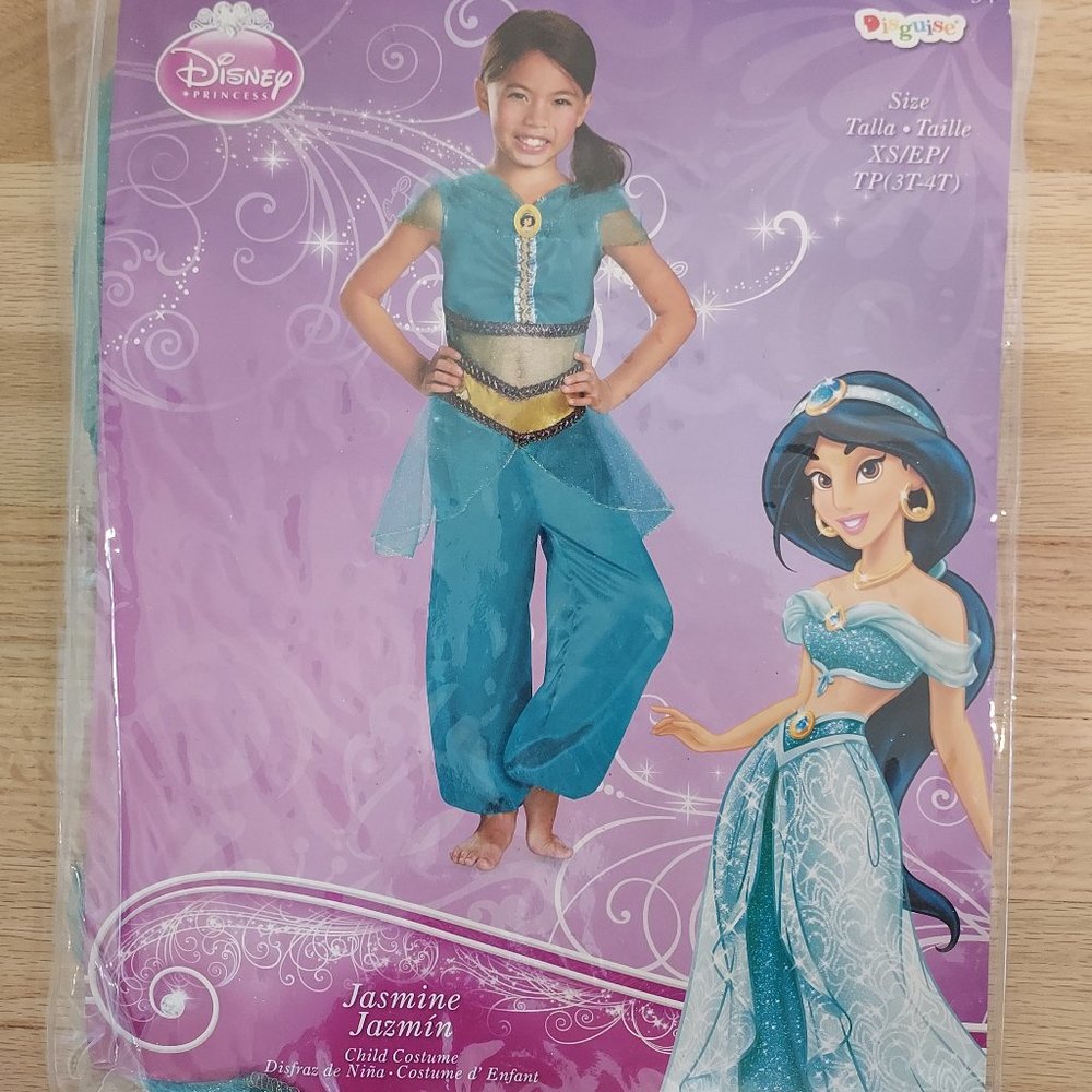 New Princess Jasmine Aladdin Costume - Size 3T-4T